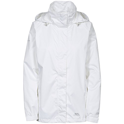 Trespass Lanna II, White, XS, Wasserdichte Jacke mit einrollbarer Kapuze für Damen, X-Small, Weiß Trespass Lanna II, White, XS, Wasserdichte Jacke mit einrollbarer Kapuze für Damen, X-Small, Weiß von Trespass