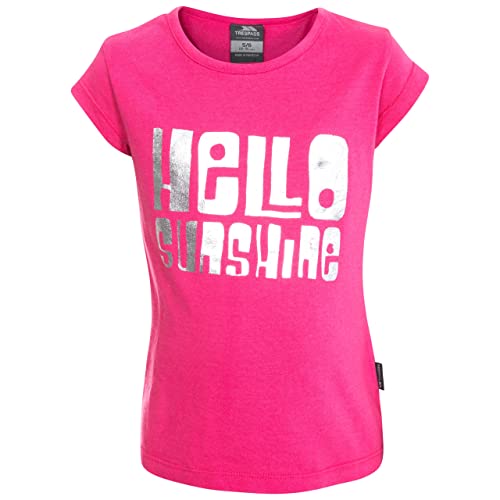 Trespass Mädchen T-shirt Mit Coolem Frontalaufdruck Hello, Pink Lady, 3/4, FCTOTSN10004_PLD3/4 von Trespass