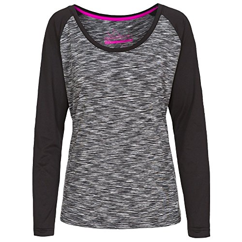 Trespass Miso, Grey Marl, XS, Schnelltrocknendes Langärmliges Sportoberteil für Damen, X-Small, Grau Trespass Miso, Grey Marl, XS, Schnelltrocknendes Langärmliges Sportoberteil für Damen, X-Small, Grau von Trespass