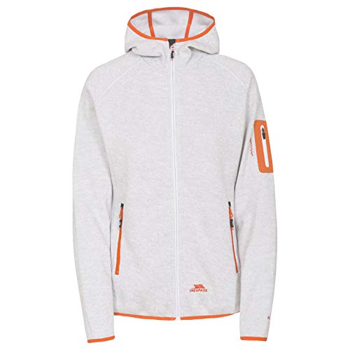 Trespass Mona Lisa, Light Grey Marl, XL, Warme Fleecejacke mit Kapuze 320g/m² mit Oberarmtasche für Damen, X-Large, Grau Trespass Mona Lisa, Light Grey Marl, XL, Warme Fleecejacke mit Kapuze 320g/m² mit Oberarmtasche für Damen, X-Large, Grau von Trespass