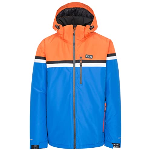 Trespass Niven Wasserdichte DLX Skijacke / Funktionsjacke / Wetterjacke mit abnehmbarer Kapuze, Unterarmbelüftung, Kopfhörereingang, Skibrillentasche, herausnehmbarem Schneefang & Skipasstasche für Herren von Trespass