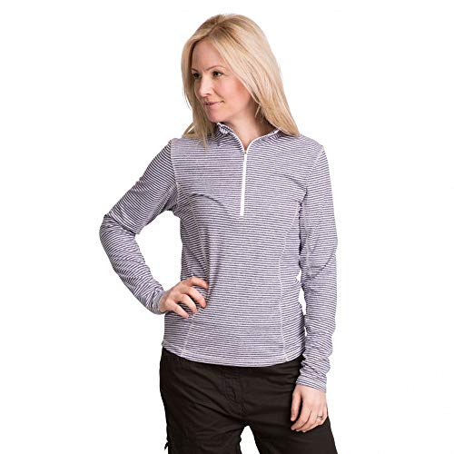 Trespass Overjoy, Navy Marl, XXL, Schnelltrocknendes Langärmliges Sportoberteil für Damen, XX-Large / 2XL / 2X-Large, Blau von Trespass