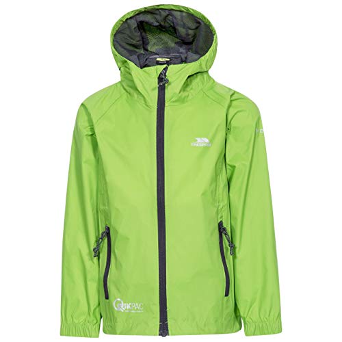 Trespass Qikpac Jacket, Leaf, 11/12, Kompakt Zusammenrollbare Wasserdichte Jacke für Kinder / Unisex / Mädchen und Jungen, 11-12 Jahre, Grün Trespass Qikpac Jacket, Leaf, 11/12, Kompakt Zusammenrollbare Wasserdichte Jacke für Kinder / Unisex / Mädchen und Jungen, 11-12 Jahre, Grün von Trespass