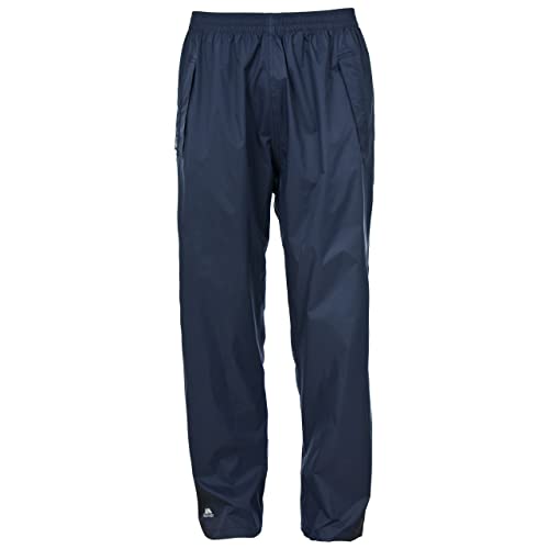 Trespass Qikpac Pant, Dark Navy, XXXS, Kompakt Zusammenrollbare Wasserdichte Regenhose mit 3 Taschenöffnungen für Damen und Herren / Unisex, XXX-Small / 3XS / 3X-Small, Blau Trespass Qikpac Pant, Dark Navy, XXXS, Kompakt Zusammenrollbare Wasserdichte Regenhose mit 3 Taschenöffnungen für Damen und Herren / Unisex, XXX-Small / 3XS / 3X-Small, Blau von Trespass