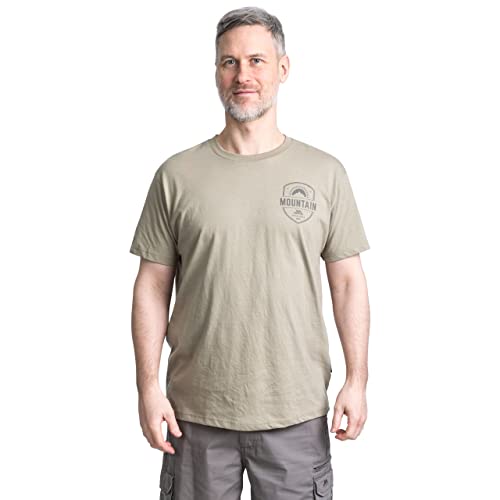 Trespass Rawhider, Oatmeal, XS, T-Shirt mit Aufdruck für Herren, X-Small, Beige von Trespass