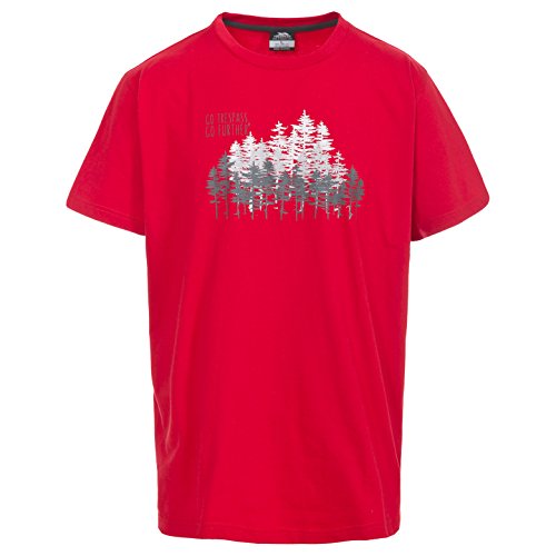 Trespass Router, Red, XS, T-Shirt mit Aufdruck für Herren, X-Small, Rot Trespass Router, Red, XS, T-Shirt mit Aufdruck für Herren, X-Small, Rot von Trespass