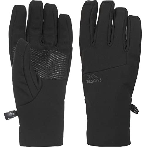 Trespass Royce, Black, XL, Touchscreenkompatible Softshell Handschuhe für Damen und Herren / Unisex, X-Large, Schwarz von Trespass