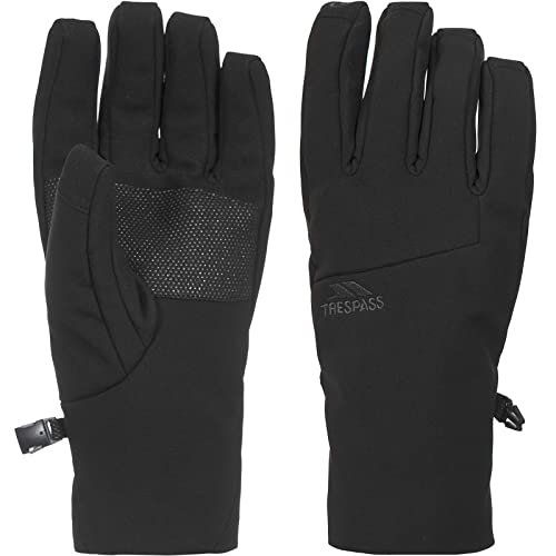 Trespass Royce, Black, XS/S, Touchscreenkompatible Softshell Handschuhe für Damen und Herren / Unisex, X-Small/Small, Schwarz von Trespass