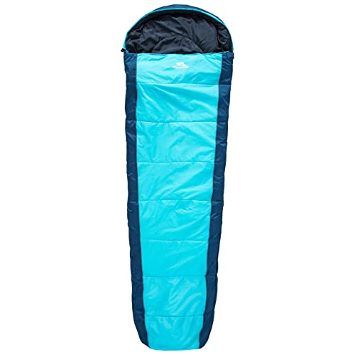 Trespass Echotec, Blue, Wasserdichter Vier Jahreszeiten Comfortable Mummy Camping Overnight Schlafsack, Blau, Large von Trespass