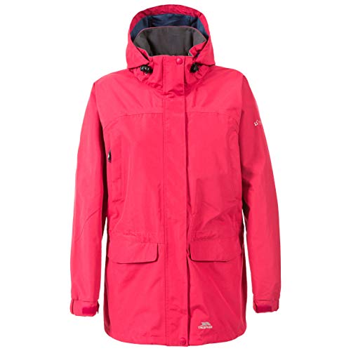 Trespass Skyrise, Cerise, XXS, Wasserdichte Jacke mit Einrollbarer Kapuze für Damen, XX-Small / 2XS / 2X-Small, Rosa / Pink von Trespass