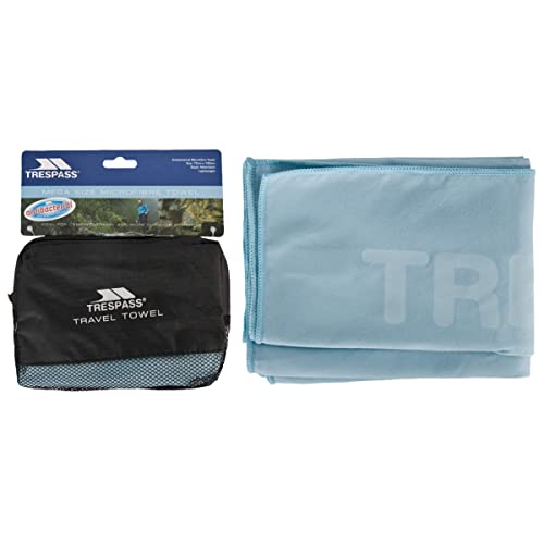 Trespass Soggy, Pool Blue, Schnelltrocknendes Mikrofaser Handtuch mit Beutel, 130cm x 75cm, Blau Trespass Soggy, Pool Blue, Schnelltrocknendes Mikrofaser Handtuch mit Beutel, 130cm x 75cm, Blau von Trespass