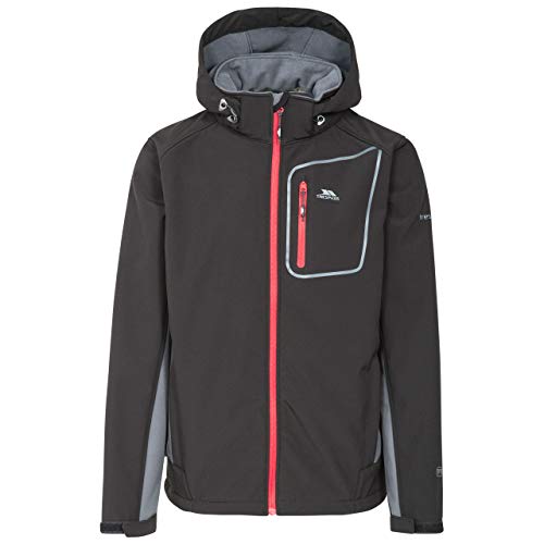 Trespass Strathy II, Black, M, Wasserdichte Softshelljacke mit abnehmbarer Kapuze für Herren, Medium, Schwarz Trespass Strathy II, Black, M, Wasserdichte Softshelljacke mit abnehmbarer Kapuze für Herren, Medium, Schwarz von Trespass