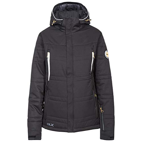 Trespass Thandie, Black, XXL, Warme Wasserdichte Skijacke mit Abnehmbarer Kapuze, Unterarmbelüftung, Kopfhörereingang, Skibrillentasche, herausnehmbarem Schneefang & Skipasstasche für Damen, Schwarz, XX-Large / 2X-Large / 2XL Trespass Thandie, Black, XXL, Warme Wasserdichte Skijacke mit Abnehmbarer Kapuze, Unterarmbelüftung, Kopfhörereingang, Skibrillentasche, herausnehmbarem Schneefang & Skipasstasche für Damen, Schwarz, XX-Large / 2X-Large / 2XL von Trespass