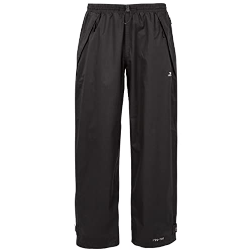 Trespass Toliland Trousers, Black, M, Wasserdichte Hose mit Knöchellaschen zur Größenverstellung für Herren, Medium, Schwarz Trespass Toliland Trousers, Black, M, Wasserdichte Hose mit Knöchellaschen zur Größenverstellung für Herren, Medium, Schwarz von Trespass
