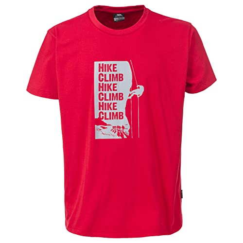 Trespass Tramore, Red, L, T-Shirt mit Aufdruck für Herren, Large, Rot von Trespass