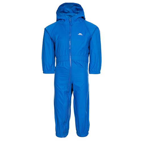 Trespass Unisex Kinder Button Wasserdichter Regenanzug mit Kapuze, Blau, 18-24 Monate EU Trespass Unisex Kinder Button Wasserdichter Regenanzug mit Kapuze, Blau, 18-24 Monate EU von Trespass