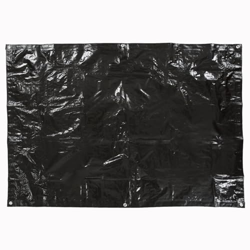 Trespass Walter, Black, Wasserabweisende Robuste Bodenplane mit Metallösen 180cm x 120cm, Schwarz von Trespass