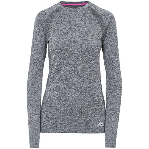 Trespass Welina, Black Marl, M, Schnelltrocknendes Antibakterielles Sportoberteil für Damen, Medium, Schwarz Trespass Welina, Black Marl, M, Schnelltrocknendes Antibakterielles Sportoberteil für Damen, Medium, Schwarz von Trespass
