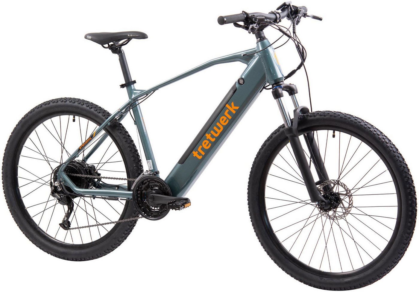 Tretwerk E-Bike Bolt, Shimano, Kettenschaltung, Heckmotor, 522 Wh Akku, Pedelec, Elektrofahrrad für Damen u. Herren, MTB, Mountainbike von Tretwerk