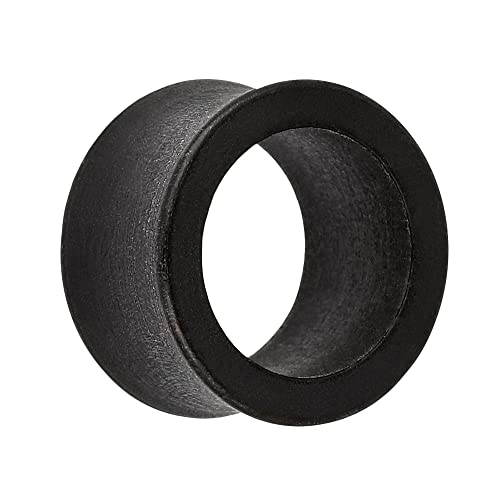 Treuheld® | 4mm Ohr Flesh Tunnel | Holz | Schwarz | Organic | Double Flared Ohrtunnel | hautfreundlich, atmungsaktiv & antiallergen | Damen + Herren von Treuheld