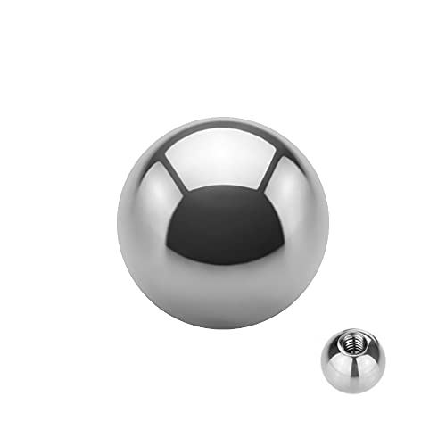 Treuheld® Kugel für Piercings in Silber aus Stahl | 15 Größen [05.] - 1.2 x 2mm von Treuheld