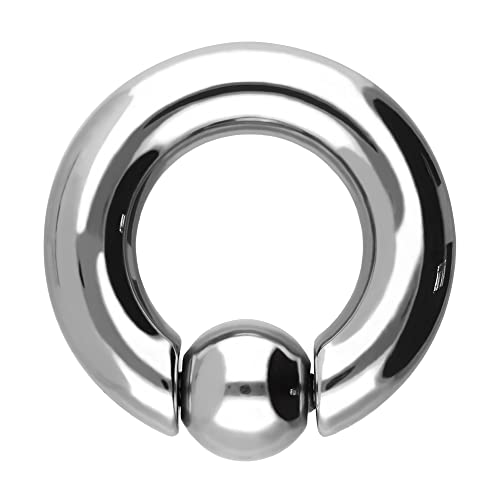 Treuheld® | Spring Loaded Klemmkugelring Piercing | BCR | Silber [13.] - 10.0 x 19 mm (Kugel: 14mm) von Treuheld