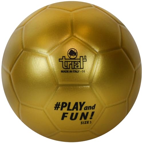 Trial Fußball Gold Soccer | Größe 3 | Umfang: 56,5 cm | 300 g | Silikon von Trial