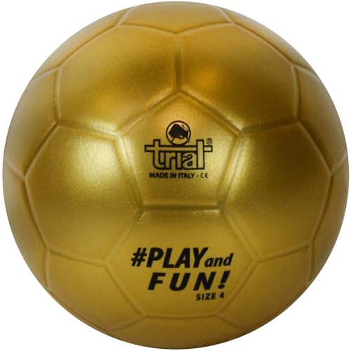 Trial Fußball Gold Soccer | Größe 4 | Umfang: 62 cm | 360 g | Silikon von Trial