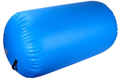 Triclicks Aufblasbare Air Roll,3 Größen Air Roller Air Barrel Aufblasbare Luft Rollen Nützlich Gymnastikmatte Fitness-Übungswalze für den Heimgebrauch und Fitness-Pad (Blau- Keine pumpe, 120x90cm) von Triclicks