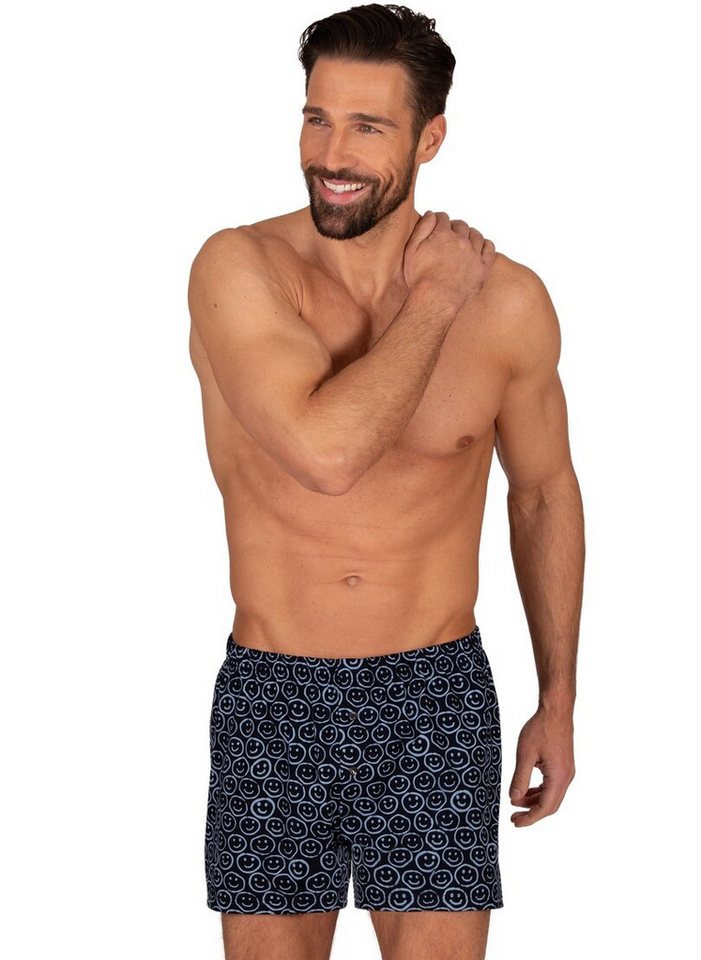 Trigema Boxershorts TRIGEMA Boxer-Shorts mit freundlichem Smiley-Muster (1-St) Trigema Boxershorts TRIGEMA Boxer-Shorts mit freundlichem Smiley-Muster (1-St) von Trigema