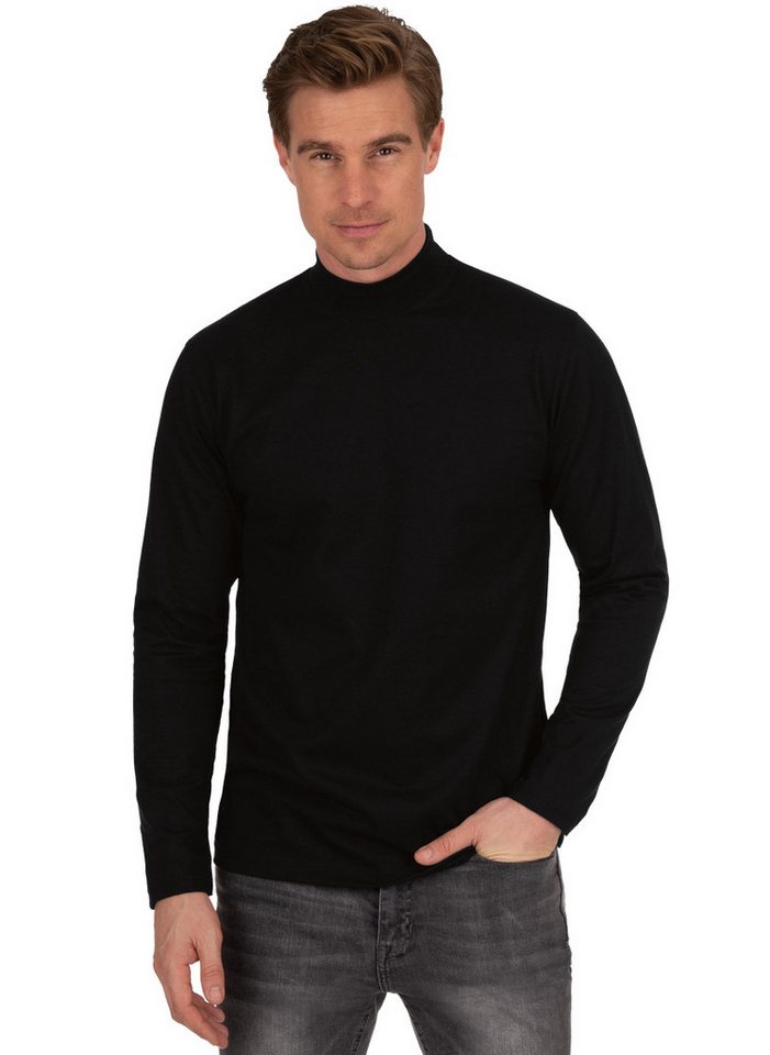 Trigema Longsleeve TRIGEMA Langarm Shirt mit Stehkragen (1-tlg) Trigema Longsleeve TRIGEMA Langarm Shirt mit Stehkragen (1-tlg) von Trigema