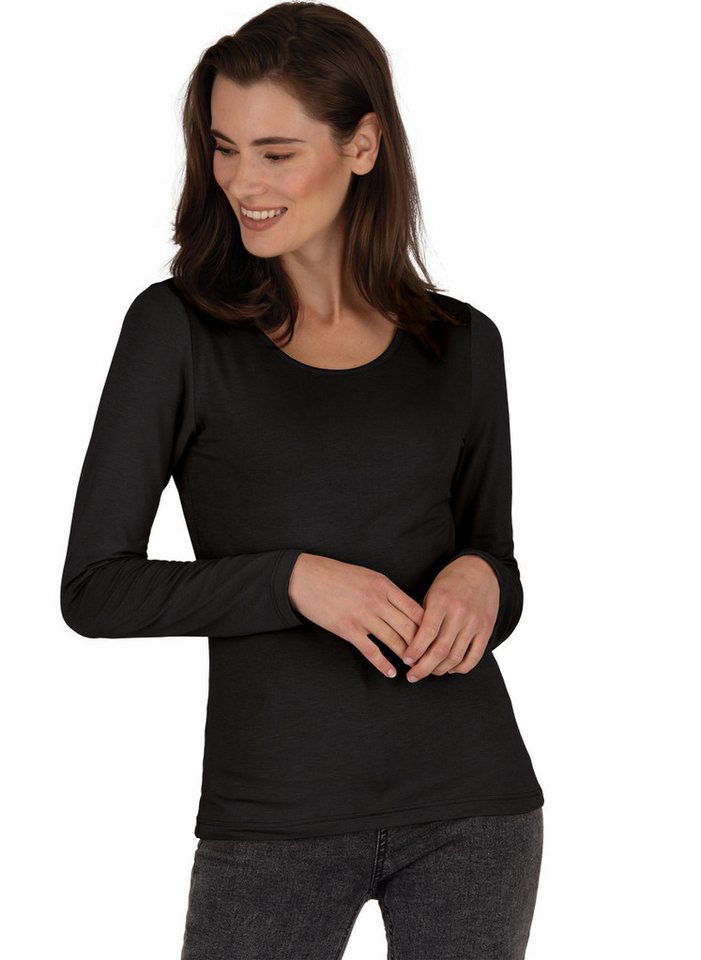 Trigema Longsleeve TRIGEMA Shirt aus Viskose Langarm (1-tlg) Trigema Longsleeve TRIGEMA Shirt aus Viskose Langarm (1-tlg) von Trigema