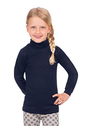 Trigema Mädchen Langarm Ski/Sport-Rolli Pullover, Blau (Navy 046), 152 von Trigema