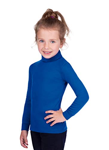 Trigema Mädchen Langarm Ski/Sport-Rolli Pullover, Blau (Royal 049), 104 von Trigema