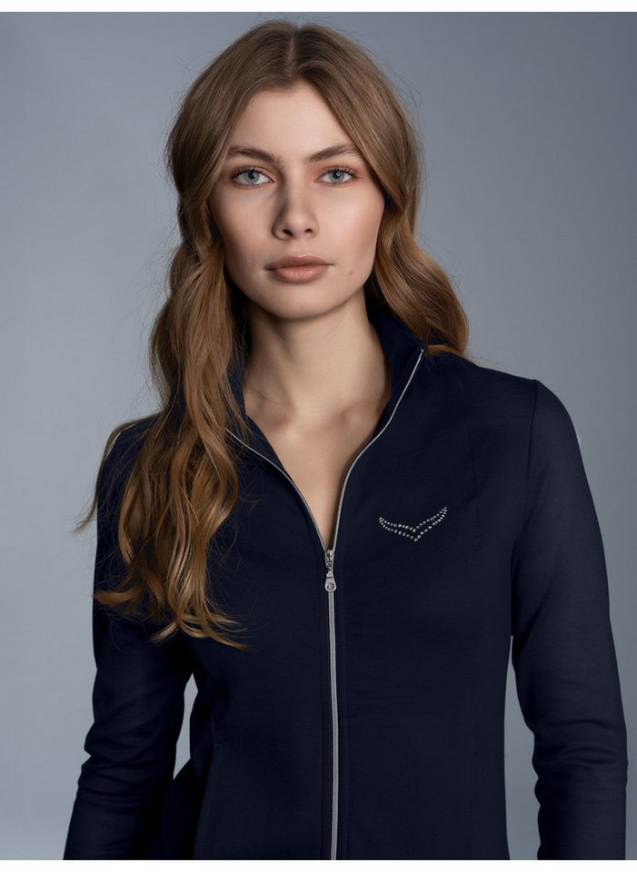 Trigema Sweatjacke TRIGEMA Jacke mit Kristallsteinen (1-tlg) Trigema Sweatjacke TRIGEMA Jacke mit Kristallsteinen (1-tlg) von Trigema