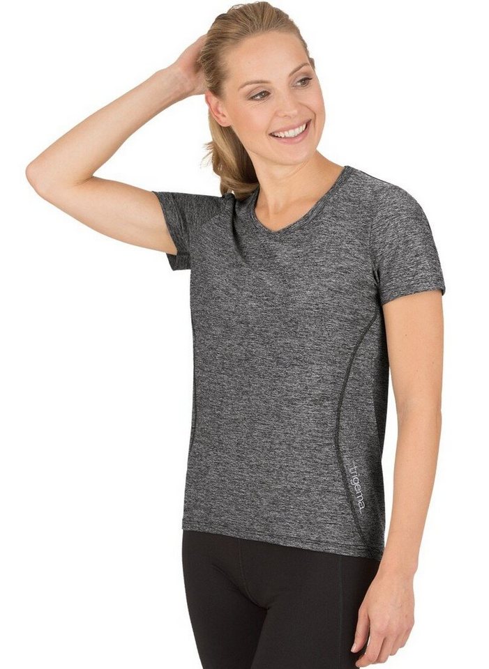 Trigema T-Shirt TRIGEMA Sportshirt in Melange-Optik (1-tlg) Trigema T-Shirt TRIGEMA Sportshirt in Melange-Optik (1-tlg) von Trigema