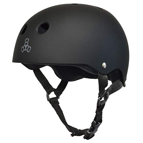 Triple 8 Brainsaver Sweatsaver Helmet All Black Rubber XL von Triple 8
