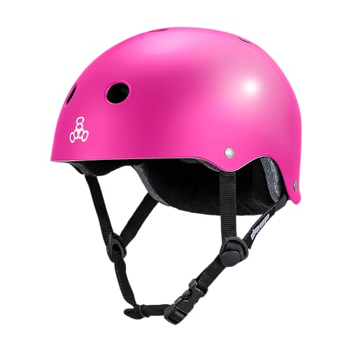 Triple Eight Deep Cover Helm, Rosa glänzend, X XX-Large von Triple Eight