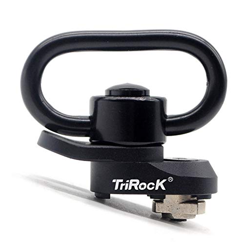 Trirock 1.25 inch M-LOK Sling Swivel Loop with Push Button QD Base & Sling Mount with a Hole Allows attaching The Snap Clip Hook Spring von TRIROCK
