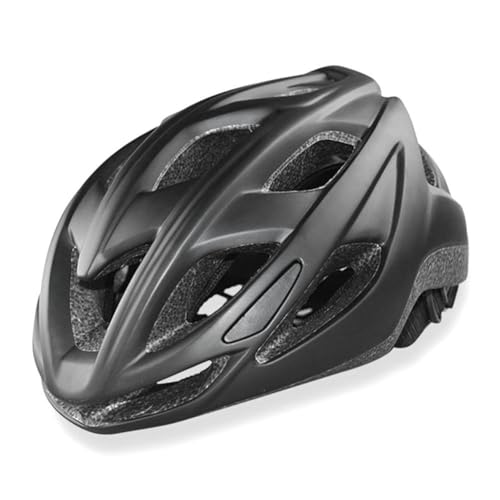 Trisoye Leichter Fahrradhelm für Erwachsene - Fahrradhelm für MäNner und Frauen, Fahrradhelm für Erwachsene, Jugendliche, Mountain Road Biker, Passform 58-61 cm, Schwarz von Trisoye