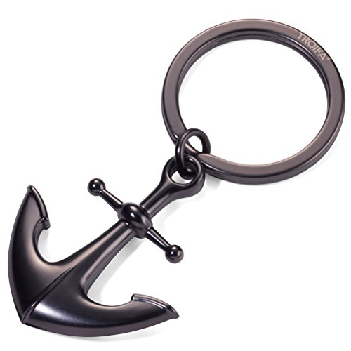 TROIKA HEIMATHAFEN - KR17-10/GM - Schlüsselanhänger - Anker - Nostalgie - Hoffnung - Glücksbringer - matt - gunmetal grau - das ORIGINAL von TROIKA TROIKA HEIMATHAFEN - KR17-10/GM - Schlüsselanhänger - Anker - Nostalgie - Hoffnung - Glücksbringer - matt - gunmetal grau - das ORIGINAL von TROIKA von TROIKA