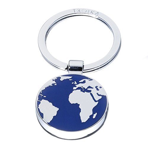 TROIKA Schlüsselanhänger AROUND THE WORLD - KR7-52/CH - Schlüsselanhänger Weltkarte - rund, Erde, Welt, Reise - Metall / Emaille - blau/silber - das Original von TROIKA TROIKA Schlüsselanhänger AROUND THE WORLD - KR7-52/CH - Schlüsselanhänger Weltkarte - rund, Erde, Welt, Reise - Metall / Emaille - blau/silber - das Original von TROIKA von TROIKA