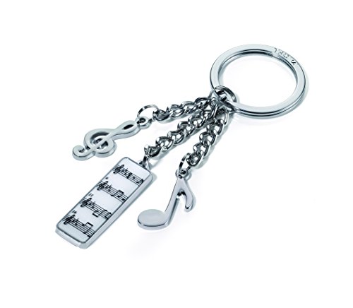 TROIKA Schlüsselanhänger ,,5. SINFONIE" - KR12-05/CH - mit 3 Charms: Notenschlüssel, Musiknote, Beethovens 5. Sinfonie - Metall / Emaille - das Original von TROIKA TROIKA Schlüsselanhänger ,,5. SINFONIE" - KR12-05/CH - mit 3 Charms: Notenschlüssel, Musiknote, Beethovens 5. Sinfonie - Metall / Emaille - das Original von TROIKA von TROIKA