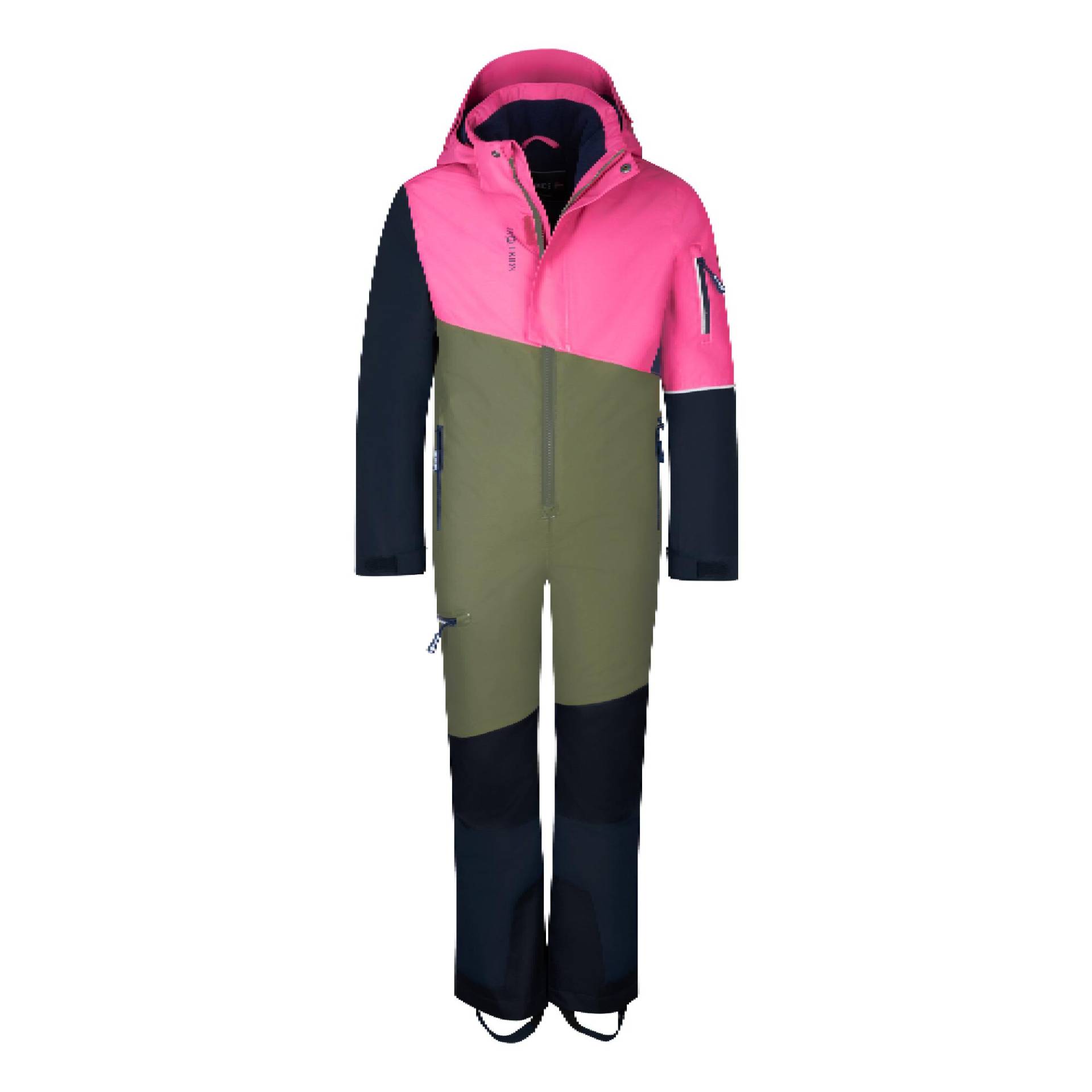 Schneeanzug Hallingdal light Magenta, Olive, dark navy von Trollkids