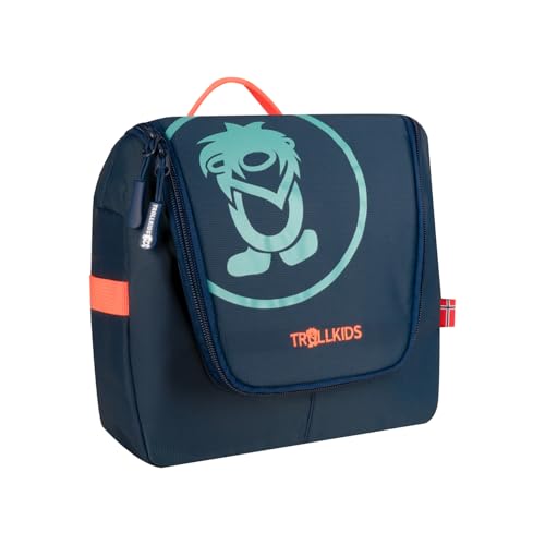 TROLLKIDS Kinder Kulturbeutel Wash Bag, Marine/Glühendes Orange/Dunkeltürkis, 5L von Trollkids