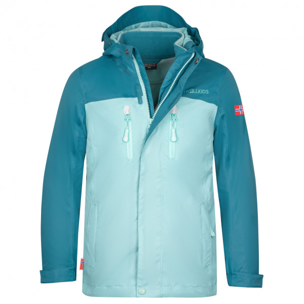 Trollkids - Girl's Bryggen 3in1 Jacket - Doppeljacke Gr 104 türkis/blau Trollkids - Girl's Bryggen 3in1 Jacket - Doppeljacke Gr 104 türkis/blau von Trollkids