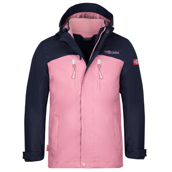 Trollkids - Girl's Bryggen 3in1 Jacket - Doppeljacke Gr 110 rosa von Trollkids