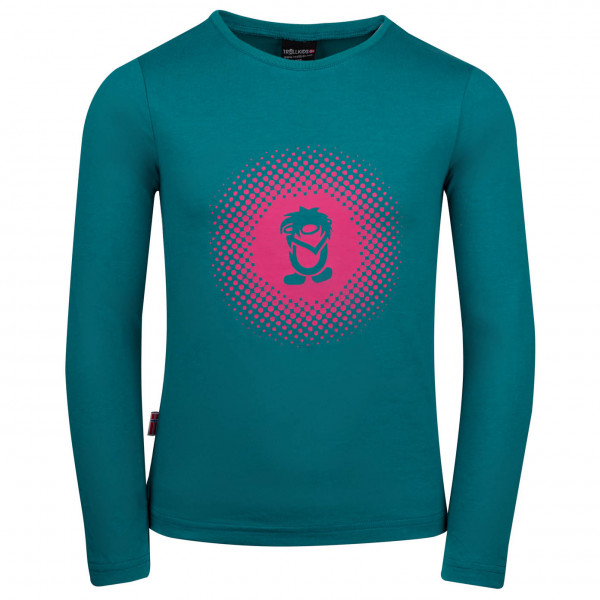 Trollkids - Girl's Pointillism - Longsleeve Gr 92 türkis von Trollkids