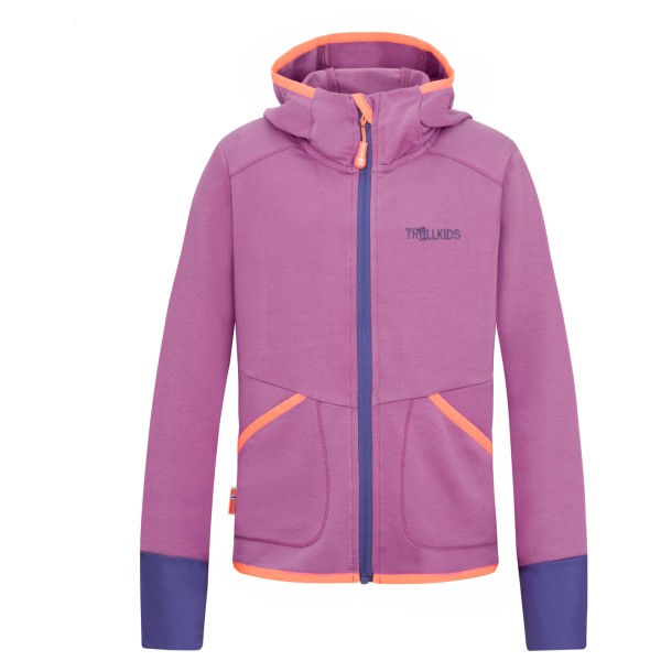 Trollkids - Girl's Saltfjord Jacket - Sweat- & Trainingsjacke Gr 104 rosa von Trollkids