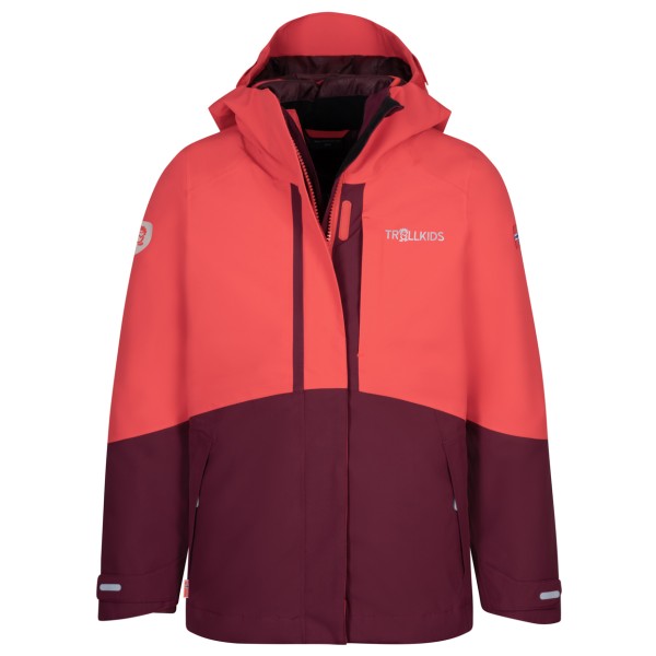 Trollkids - Girl's Skanden 3in1 Jacket - Doppeljacke Gr 140 rot von Trollkids